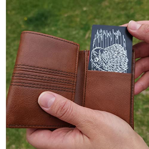 Second Amendment Dual-Sided Engraving Aluminum Wallet Insert Gifts for Men & Women2