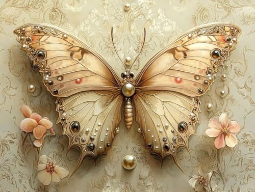 Pintar con numeros adultos mariposa retro DIY painting by numbers 90x120cm para salon