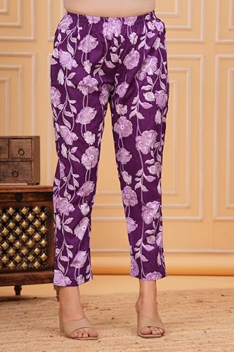 Image of Women Cotton Printed Co-Ord Set Kurta with Pant Set | Cotton Floral Printed Anarkali Maternity Feeding Kurta with Zipper /Maternity
