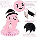 Halloween Party Honeycomb Centerpieces 12Pcs Happy Halloween Party Decorations for Girls Pink and Black Halloween Theme Centerpieces for Ghost Pumpkin Bat Witch Theme Party Baby Shower Supplies