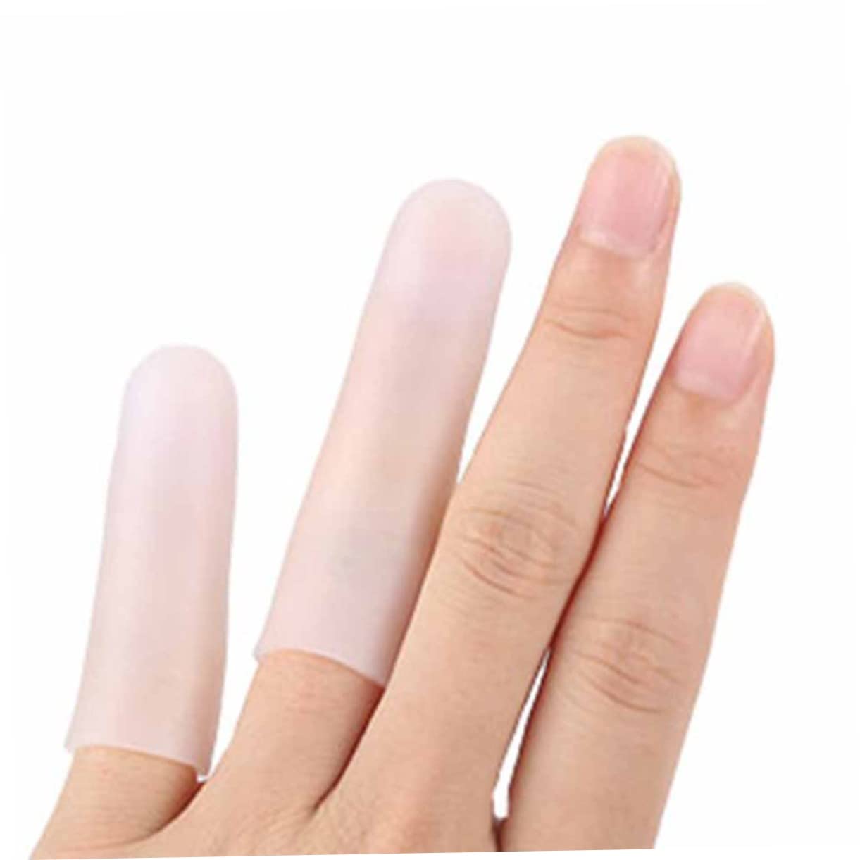 FOMIYES Finger Protector Sebs Material Gaming Finger Sleeve for Men Women White