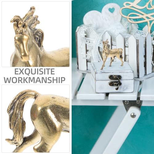 Figura de Caballo de Latón Feng Shui Decoración Hogar miniatura 6
