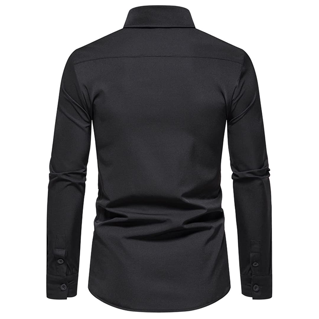 Chemise Homme Classique Noire Manches Longues Brunswick Garments - Taille M - Neuf Sans étiquettes