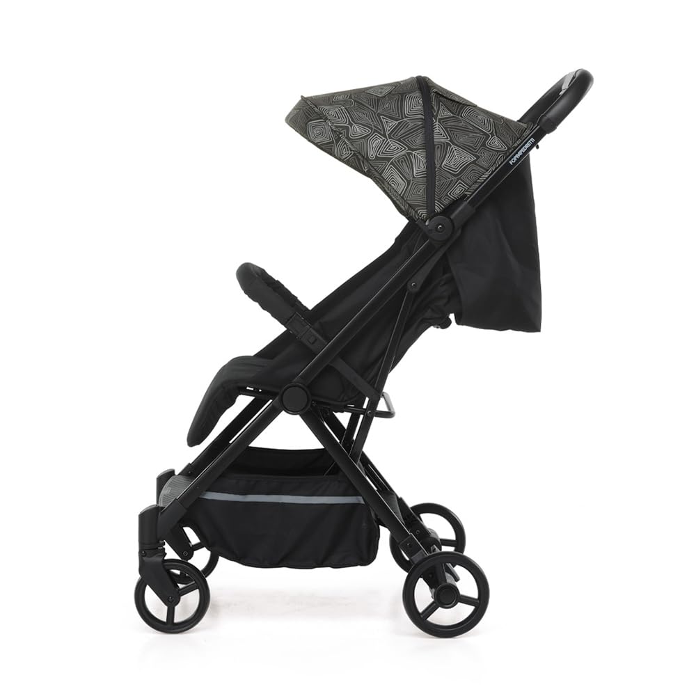 Foppapedretti Voila, kompaktowy wózek dziecięcy, 0-15 kg (0-3 lata), zamykany, samodzielny, regulowany, przenośny, uchwyt na przedmioty, aluminiowa rama, graffiti