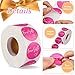 Zonon 1000 Pcs Thank You Gift Stickers for Small Business 1.6 Inch Customer Appreciation Stickers Self-Adhesive Round Free Labels for Small Business Packing, Gift Boxes(Rose Red Background)