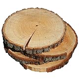 Wilson Enterprises 4 Pack Basswood Round Rustic Wood, Unsanded with Cracks, 9-11 inch Diameter...