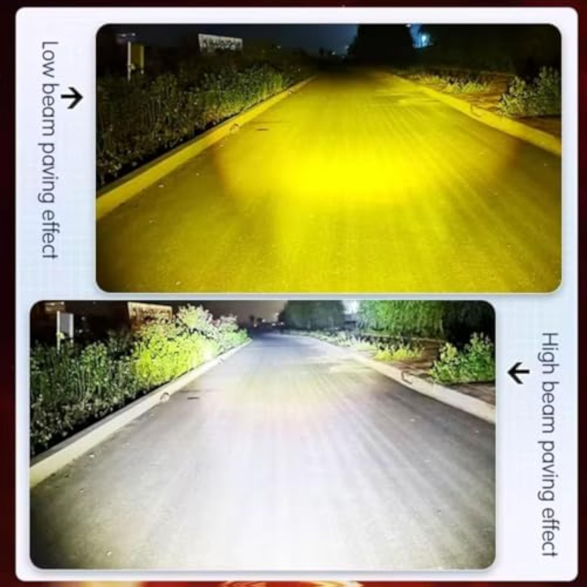 6 Lens Motorcycle Fog Lamps Spotlights LED Headlight