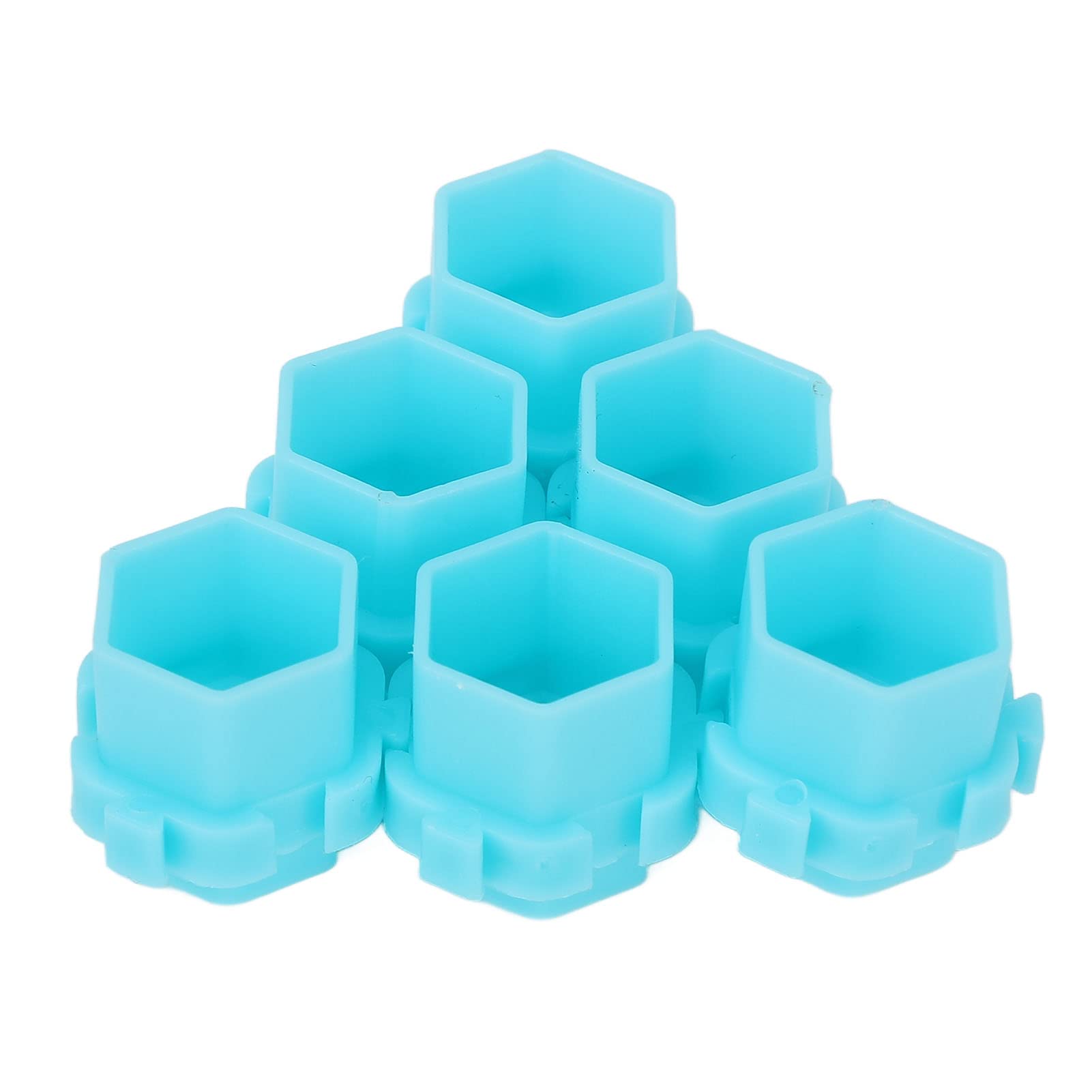 200pcs Color Tattoo Ink Cup Set, Beehive Shape Spliceable Ink Cups Pigment Holder Cups Permanent Makeup Pigment Cup Container Cap for Artist, Beginners, Tattoo Supplies and Equipment(Blue)-image-8