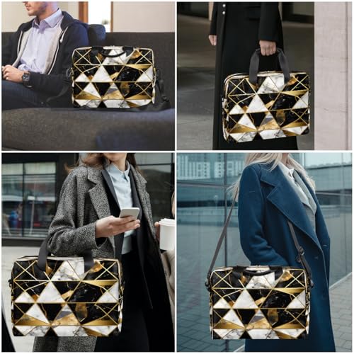 Bolso geométrico mármol para laptop 16 pulg miniatura 7
