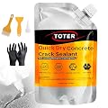 Concrete Crack Filler, Professional Self-Leveling Cement Crack Filler and Concrete Crack Repair Sealant for Driveways, Foundations and Pavement | All-Weather, Permanent Outdoor Repair - Grey (1)