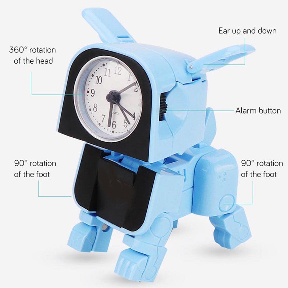 Amazon.co.jp: 変形したロボット犬の目覚まし時計、電子漫画ロボット