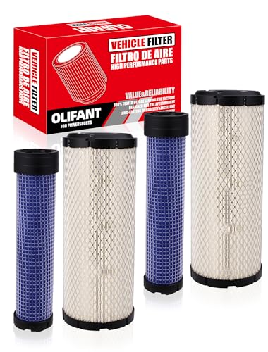 2sets Air Filters Fit for Donaldson P821575 & P822858 Kawasaki 11013-7044 11013-7045 Briggs & Stratton 841497 821136 Fleetguard AF25551 AF25552