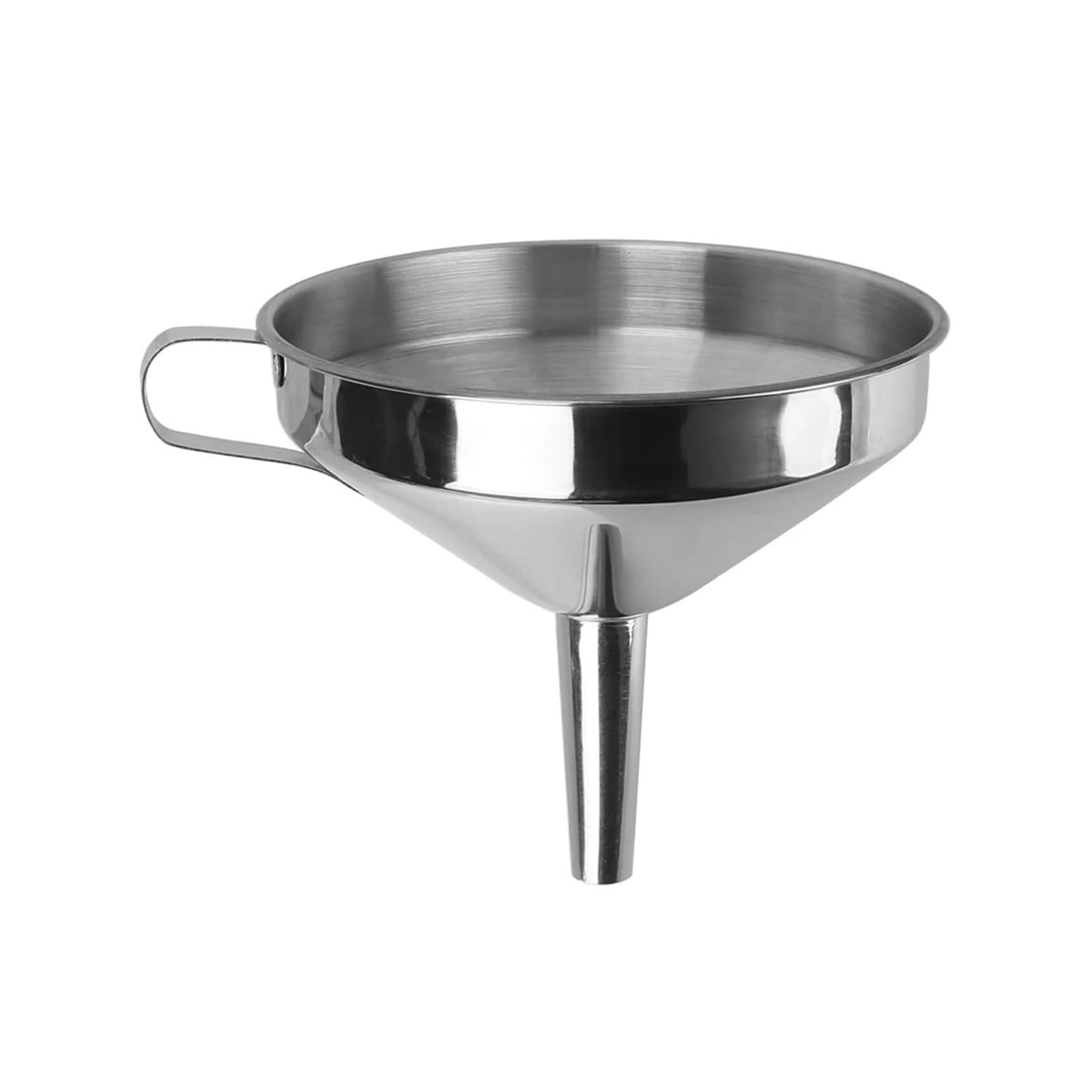Embudo de cocina acero inoxidable con filtro extraíble, embudo boca ancha, ideal for enlatar vino, cerveza y aceite, utensilios(20 * 19 * 2cm)
