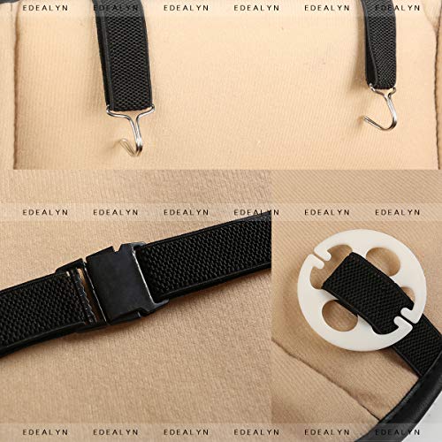 Edealyn (2Pcs) Pu Leather Automotive Seat Covers Car Front Seat Protector Car Seat Covers With Side Flaps And Leg Rest (Deep20.86 Inch × Width20.86 Inch × Thick 0.4 Inch) (With Leg Rest - Tan) #TOP3