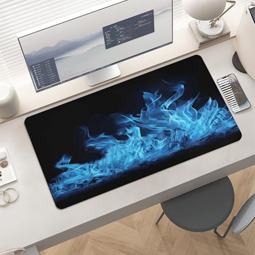 Blue Flame Desk Pad Grande de Goma 60x30 cm miniatura 6