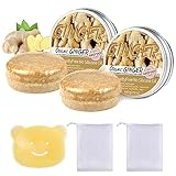 lush shampoo bar selber machen 【Ingwer Shampoo Seife Gegen Haarausfall】Paket beinhaltet: 2 * Ingwer Shampoo Seife, 2 * Blasennetz, 1 * Seifenkiste. Shampoo Gegen Haarausfall Verwendet für stärkeres Haarvolumen und -dicke, schneller, gesünder. Diese Ingwer-Shampoo-Seife fördert die Haarregeneration im Kopfhautbereich und stärkt jeden Haarfollikel und jede Haarwurzel, wodurch Haarausfall und Geheimratsecken stark reduziert werden.