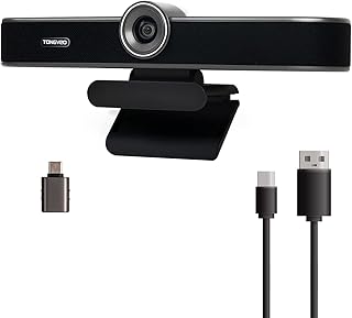 HD Webcam 1080P Web Camera,TONGVEO 116° Wide View 60fps Streaming Webcam Built-in Microphones and Speaker with Noise Reduction Mics and Privacy Cover for Zoom/Skype/Conferencing and Video Calling