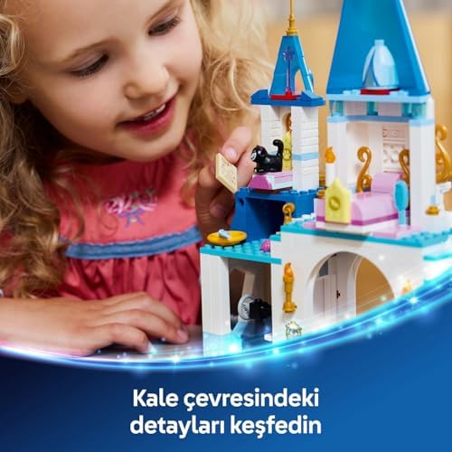 LEGO ǀ Disney Princess Sindirella’nın Şatosu ve At Arabası 43275-6 Yaş ve Üzeri Prenses Seven Çocuklar için Yaratıcı Oyuncak Yapım Seti, Doğum Günü Hediyesi (596 Parça) - Görsel 7