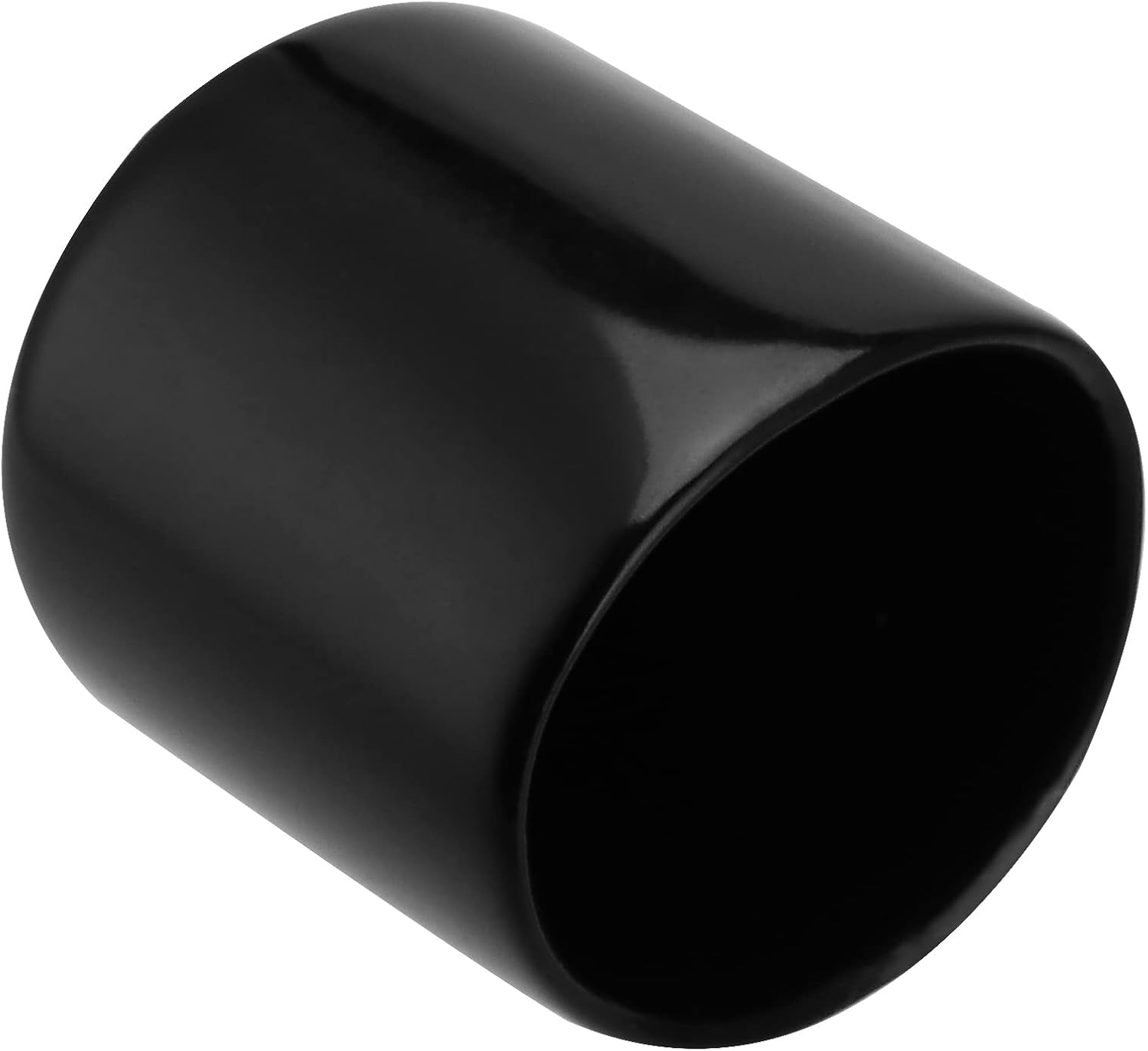 25 PCS 1 Inch Round Rubber End Caps, Silicone Rubber End Caps Vinyl End Caps for Furniture, Fence and Tube, Black