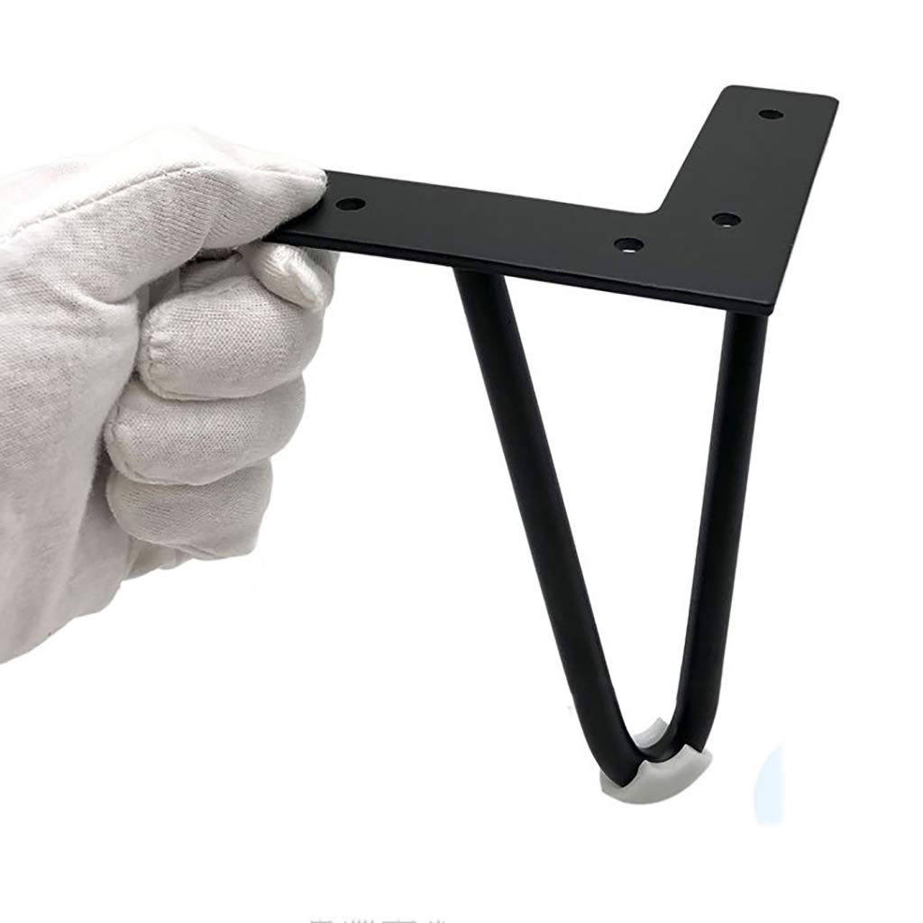 Nogi do stołu Hairpin Zestaw 4 metalowych nóg meblowych Nogi do szafki w kształcie litery U Nowoczesny styl do stolika kawowego Stolik pod telewizor Wytrzymały i regulowany na wysokość (10~4