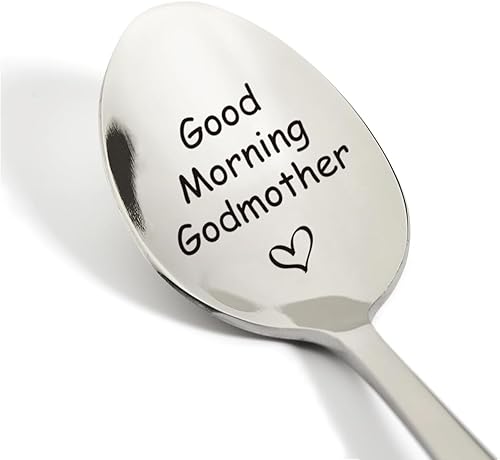 Miniatura 1 de Regalos para madrina de ahijada, regalo de madrina, cuchara de madrina grabada, cuchara de acero inoxidable grabada, cuchara de café, cuchara de té,