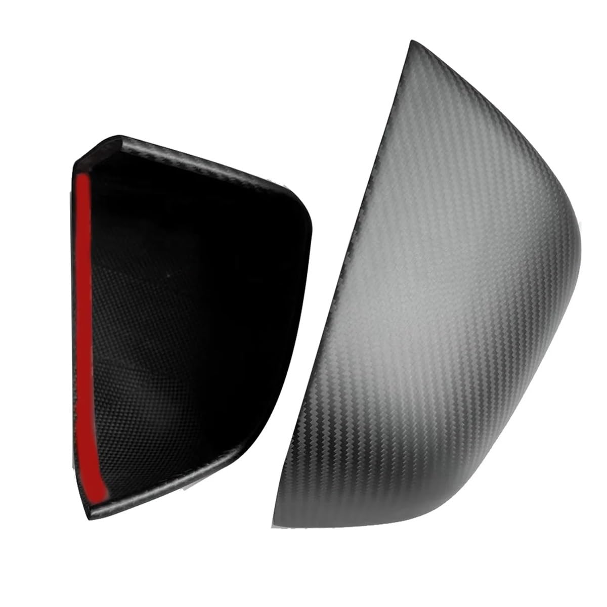 2 copri specchietti in vera fibra di carbonio compatibili con gli specchietti Tesla Model Y 2020-2023, stile sportivo, specifici for il veicolo, montaggio preciso
