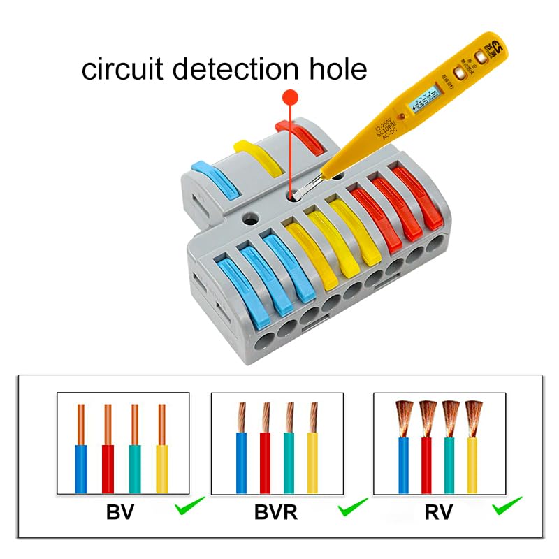 Image of ZIVIK 3 in 9 Out Quick Wire Connector, 1Pcs Push-in Releasable Cable Conductor, Secure & Removable Electrical Connector, Fast Terminal Block Distribution Wire Jointer Cable Conductor Clamp