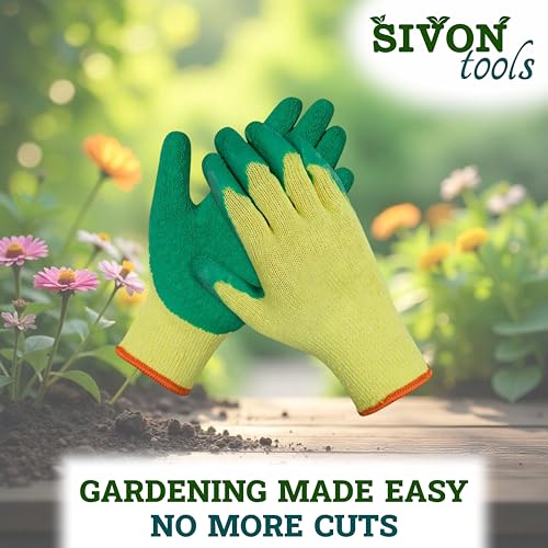 Image of SIVON Comfortable Gardening Hand Gloves | Heavy Duty Gloves for Gardening & Farming | Cut Resistant Farming Gloves for Nursery Plants