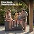 EAST OAK Outdoor Storage Box, 90 Gallon Deck Box, Waterproof Resin Storage Bin for Patio Cushions, Gardening Tools, Lockable, UV Resistant, Grey