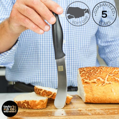 Taylors Eye Witness Butter Knife Spreader Tool - Flexible Stainless Steel & Spreader Flat Smooth Edge, Ergonomic Soft Grip Handle. Great For Butter, Soft Cheese & Jam. 10cm Blade. 5 Year Guarantee. - Image 6