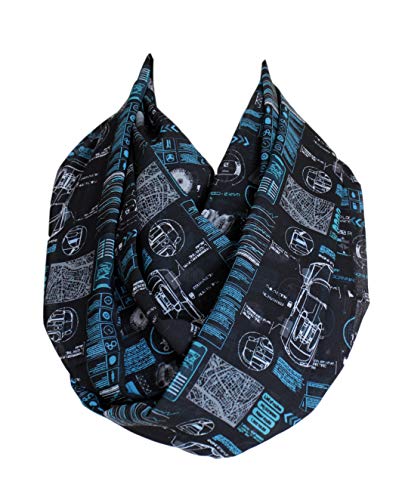 Etwoa Digital Car Graphic Pattern Infinity Circle Scarf2