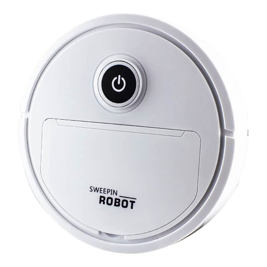 Smart Robot Vacuum Cleaner USB Cable Compact Quiet for Home Cleaning White-image-30