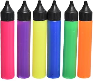 Keep Smiling 3D06F 3D Decorative Pen Set 25ml Fluorescent Colors Pack of 6 Pieces - Multi Color
