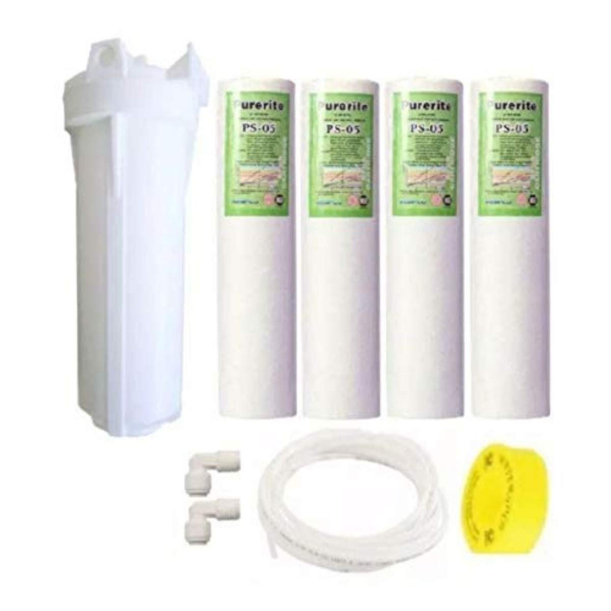 Capital Housing Bowl + 4 Spun Filter 10" + 3 Meter Pipe + Tefflon Tape for RO + UV Water Purifier Accessory Kit Set-image-12