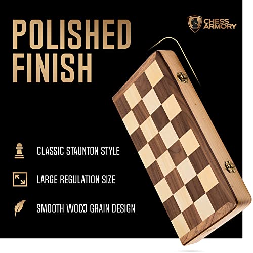 Juego de Ajedrez y Damas Chess Armory con Caja de Madera 15" miniatura 2