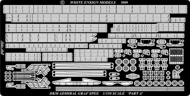 White Ensign Models 1/350 GRAF Spee Photoetch Enhancement Parts