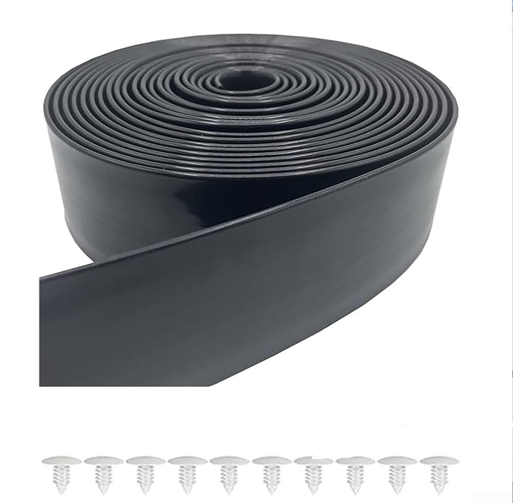 ToolsEvery Replacement PVC Webbing Straps for Outdoor Patio, Lawn, and Beach Chairs — 10 ft Length, 5 cm Width, Weather-Resistant, Clean, Versatile Repair Kit for Garden Furniture Maintenance(Black)