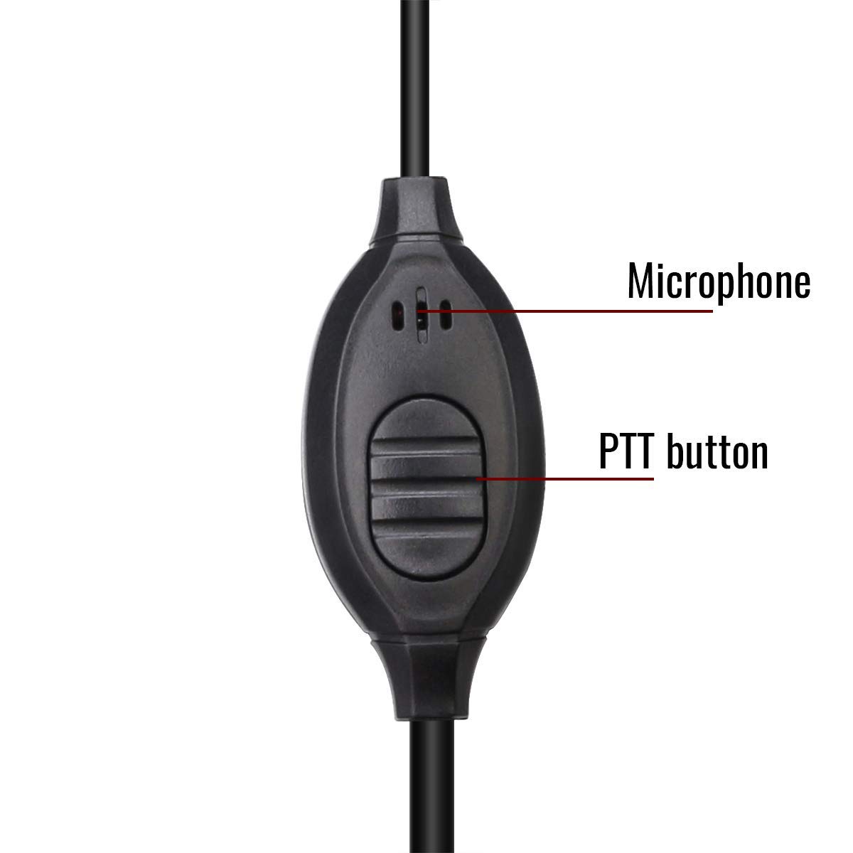 Retevis RT622 Walkie Talkie Auricolare, 2 pin, Compatibile RT24 RT27 RT28 RT619 eSynic UV-5R BF-88E BaoFeng BF-888S Kenwood, Curvetta Suricolare, Suricolare di Sicurezza (1 Pezzi)