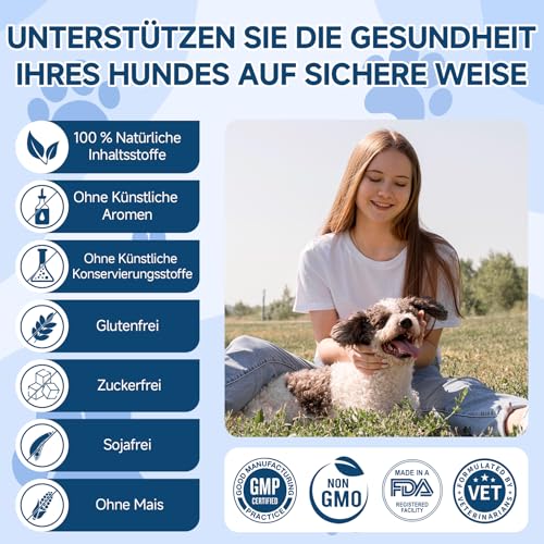 Woyamay Probiotika für Hunde – 200 Weiche Kausnacks Mit Hühnergeschmack, Zur Unterstützung der Verdauung und des Allgemeinen Wohlbefindens, Mit Ausgewogener Darmflora und Fellpflege für Alle Hunde