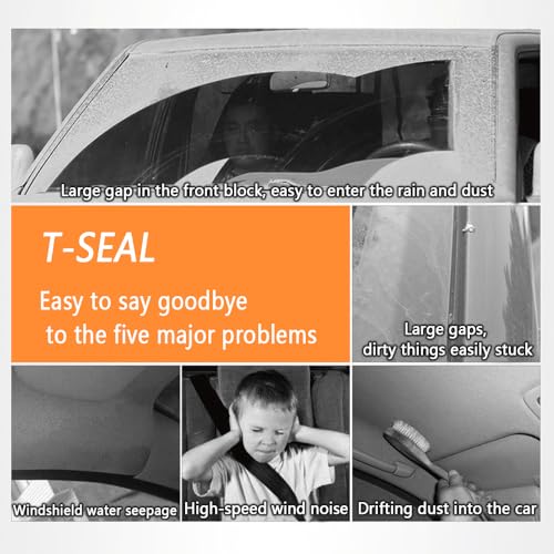 Image of Cuttable T-Car Sunroof Cover Seal Rubber Trim,Dust Proof&Weather Stripping for Windshield,Tailgate Adhesive Rubber Seal Strip (30mmx16Ft)