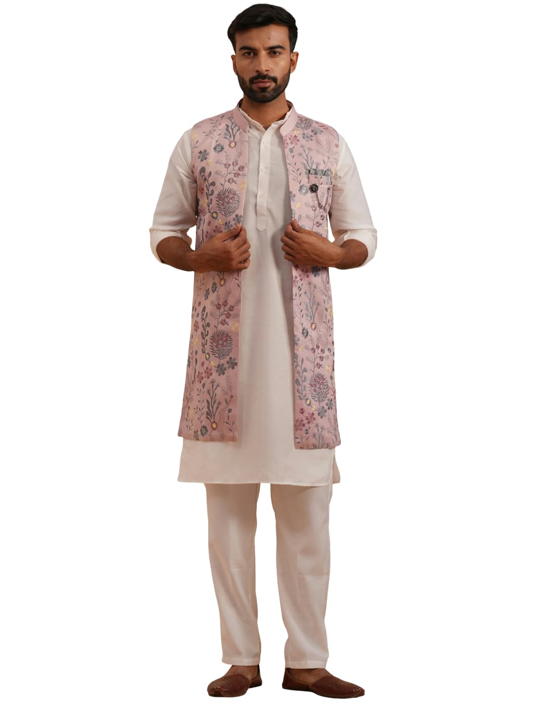 jompers Festive Floral Embroidered sherwani Set-picture-31