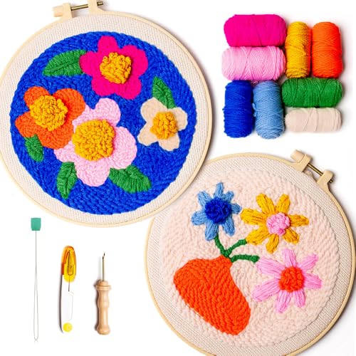 SPINNY Floral Punch Needle Kit
