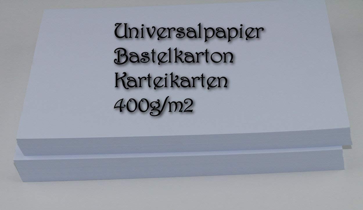 500 Blatt Universalpapier Bastelkarton Karteikarten DIN A6 400g - Sonderformate auf Anfrage möglich !