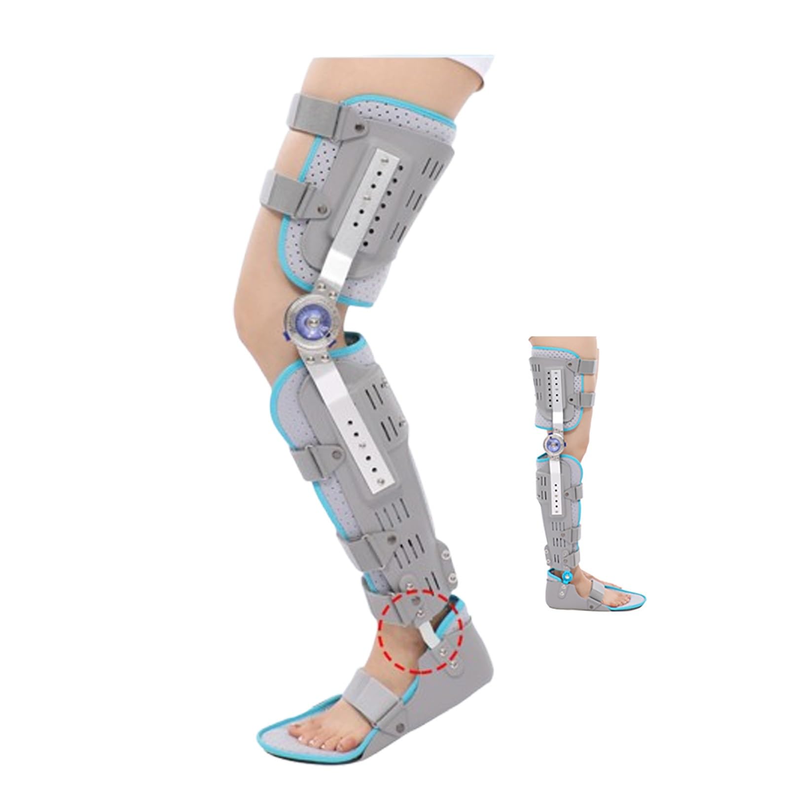 Post op knee brace hypershell exoskeleton leg braces for walking Support Adjustable Ankle Foot Orthosis Braces with Walking Boots Rehabilitation Equipment Left And Right Leg for Women Men(B Left,Large