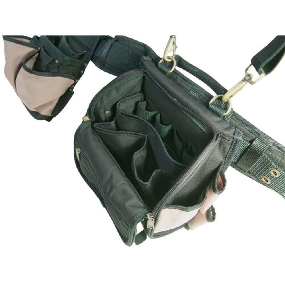 CLC Custom Leathercraft 1608 Ceinture à outils confortable pour électricien, 28 poches, noir