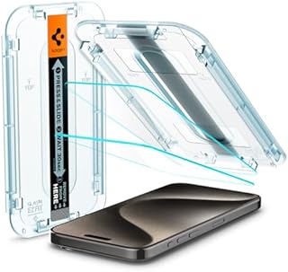 Spigen EZ Fit osłona ekranu ze szkła hartowanego do iPhone'a 15 Pro Max (2 sztuki)