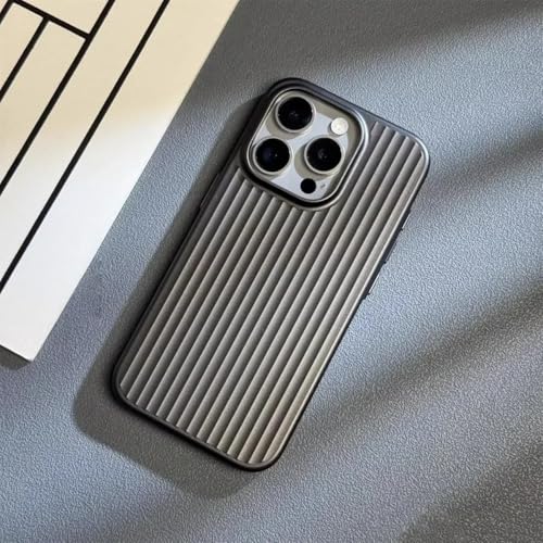 Coque en titane pour iPhone 16 Pro Max rigide et luxe