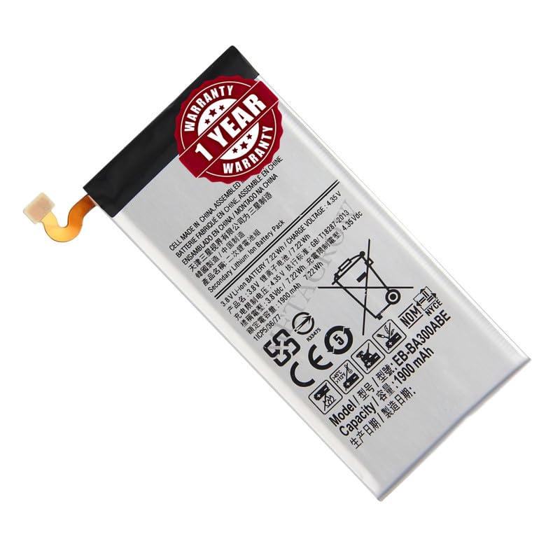Image of Original EB-BA300ABE Battery Compatible with Samsung Galaxy A3 (SM-A300F) - (1900mAh) - 1 Year Warranty BC45