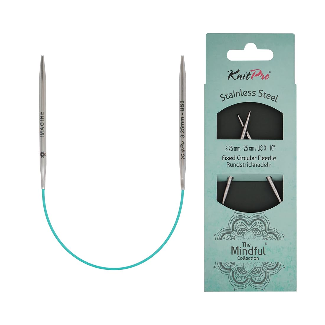 KnitPro The Mindful Collection Fixed Circular Needles 10" (25cm) | Size 3.25mm — image 1