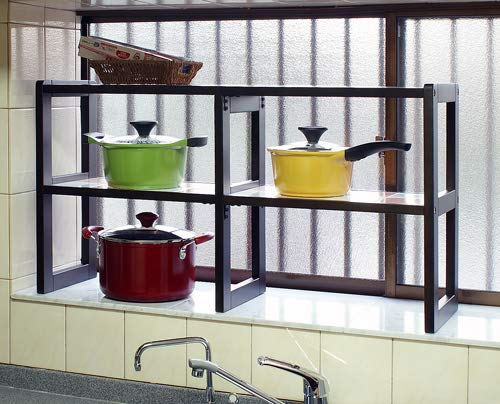 Amazon｜キッチンラック カウンター上 シンク上 幅90 天然木